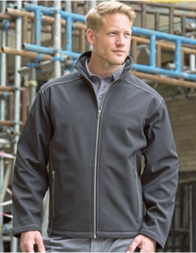RES-R455M-Mens Treble Stitch Softshell Jacket